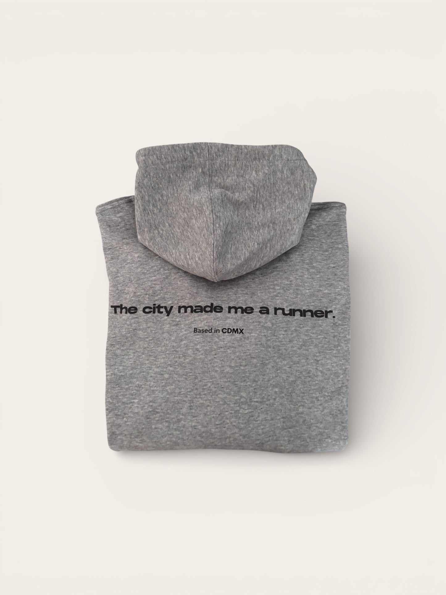 Hoodie deportivo gris para corredores - tienda running México